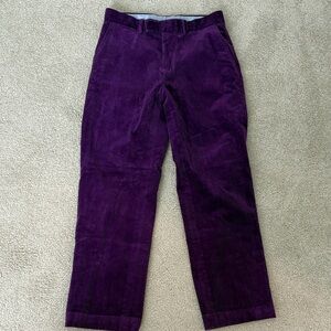 Ralph Lauren Men's Rich Purple Corduroy Trousers